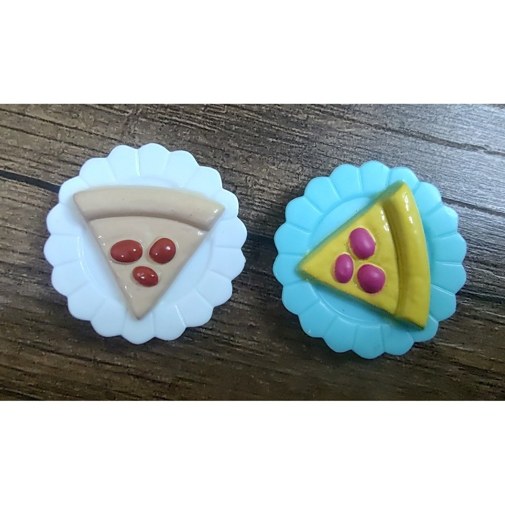 Littlest Pet Shop  Pizza Slice Food Replacement Part LPSA Accessory Lot Of 2 Z26